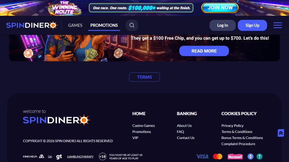 SpinDinero Casino Bonuses