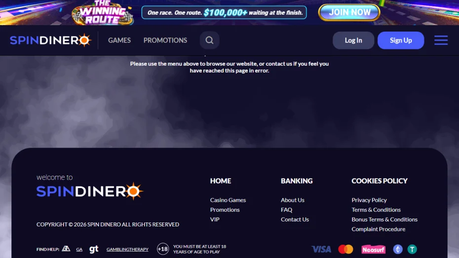 SpinDinero Casino Contact Number